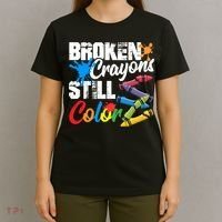 Broken Crayons Still Colortal Health Awareness T-Shirt thumb 4