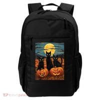 Black Cat Starry Night Van Gogh Funny Halloween Backpack thumb 0