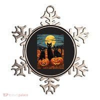 Black Cat Starry Night Van Gogh Funny Halloween Ornament thumb 0