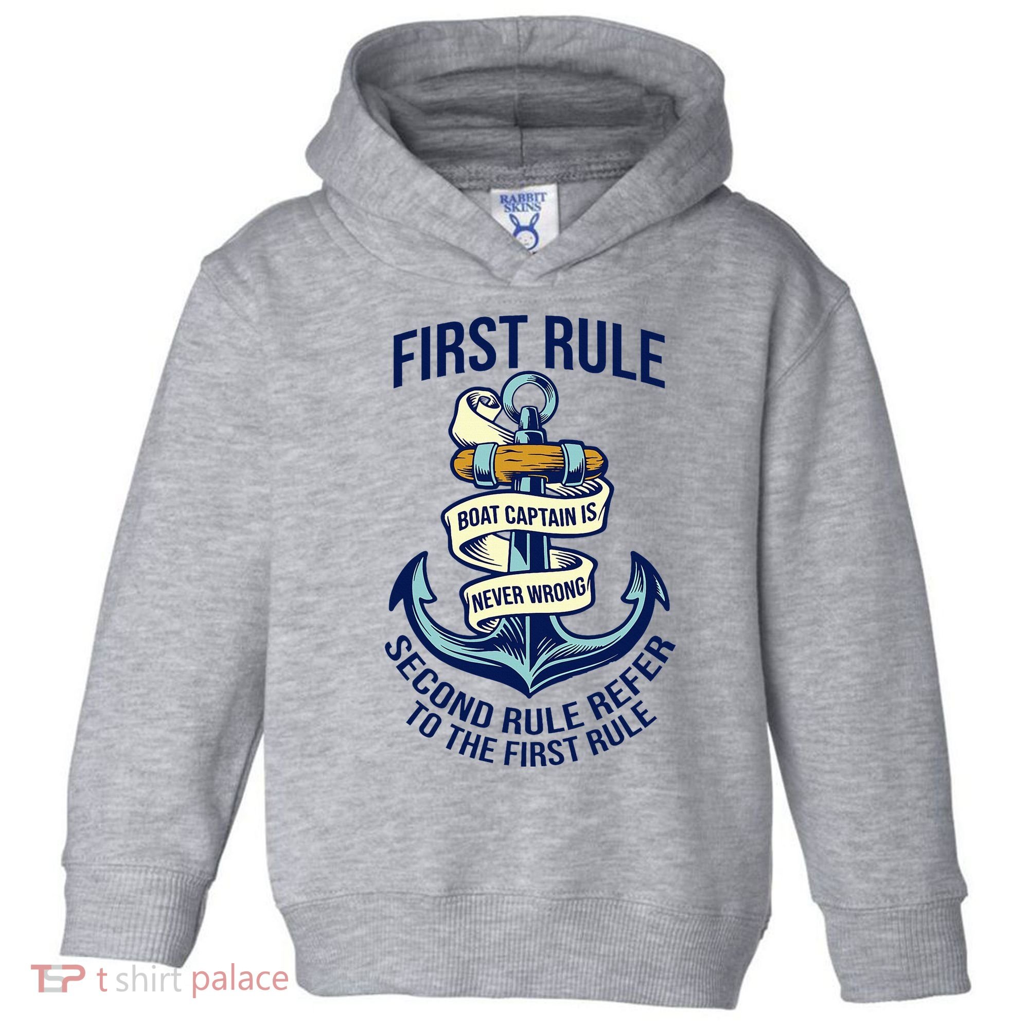 Boat Captain Sailor Seaman Seafarer Maritime Anchor Toddler Hoodie