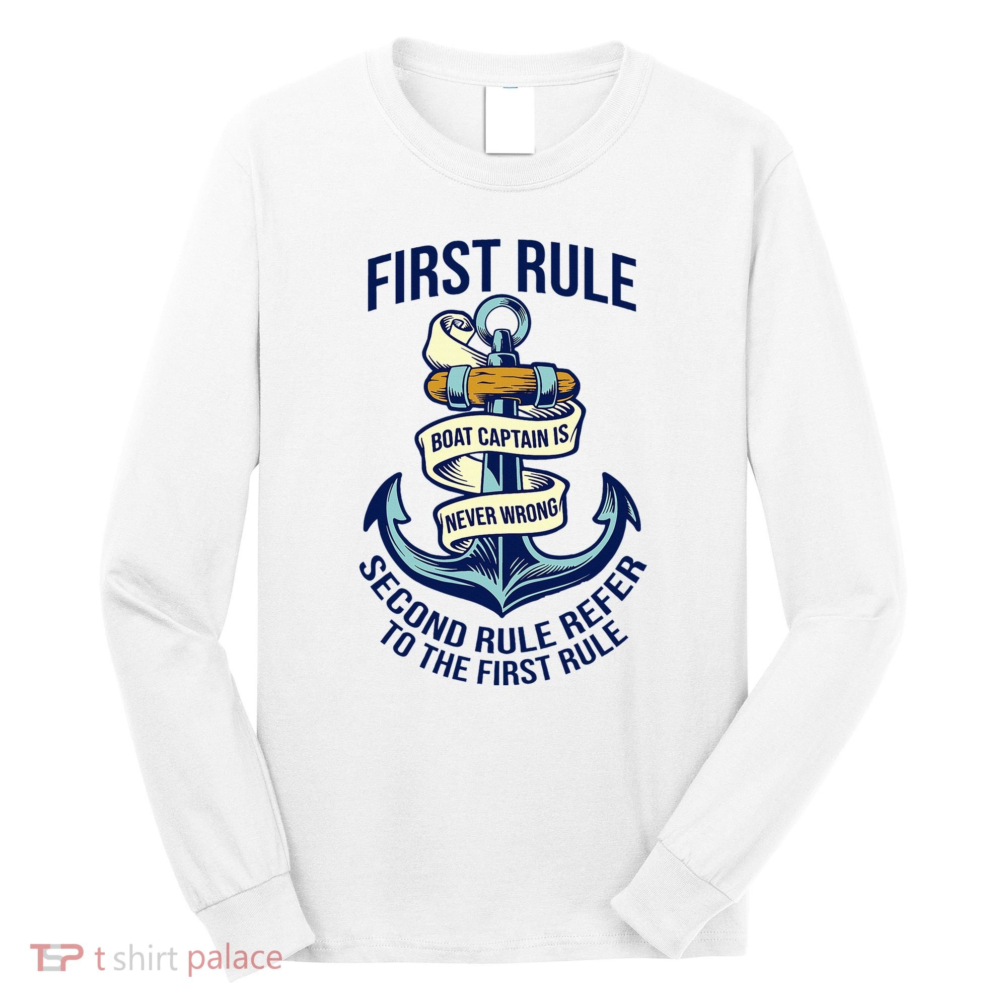 Boat Captain Sailor Seaman Seafarer Maritime Anchor Long Sleeve Shirt