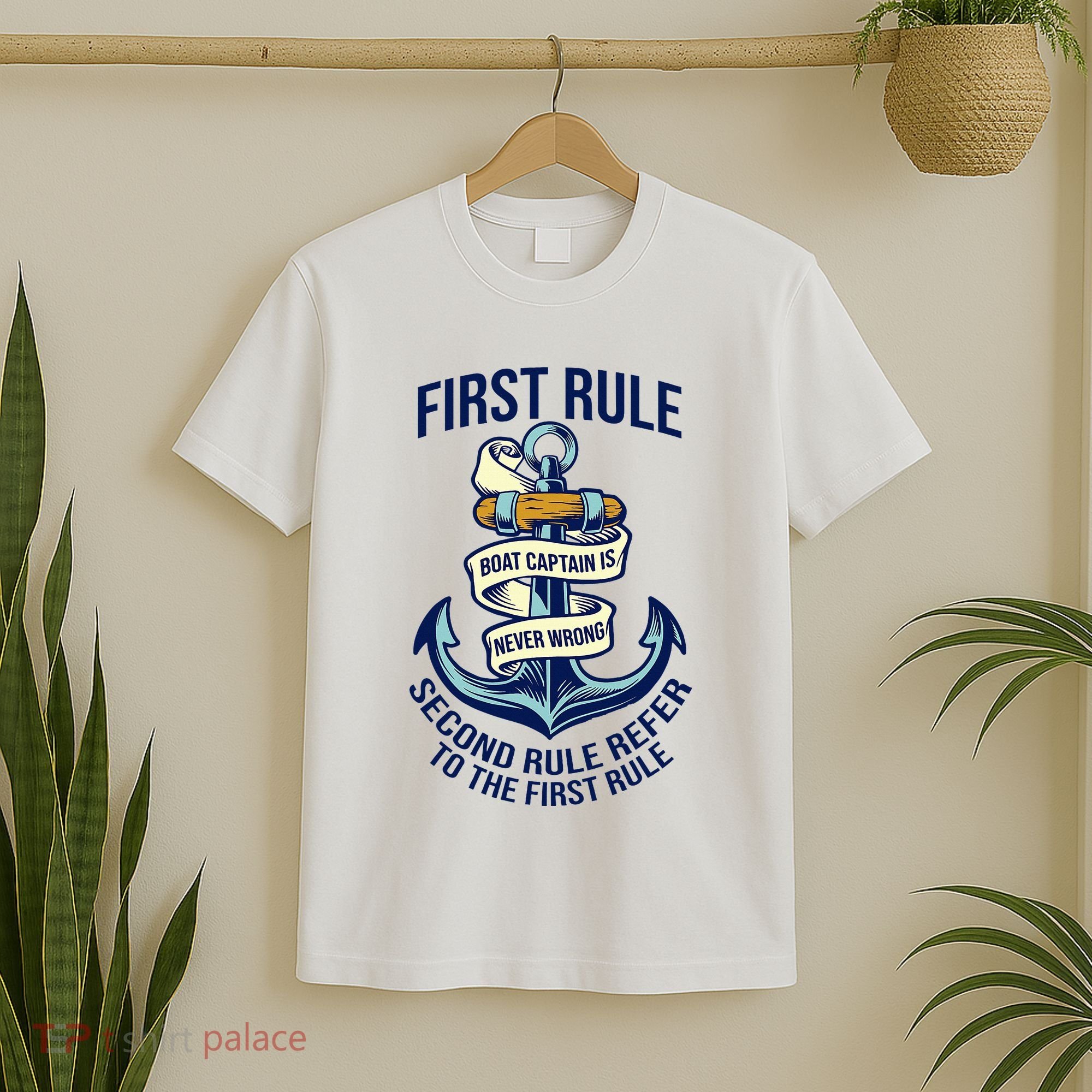 Boat Captain Sailor Seaman Seafarer Maritime Anchor T-Shirt