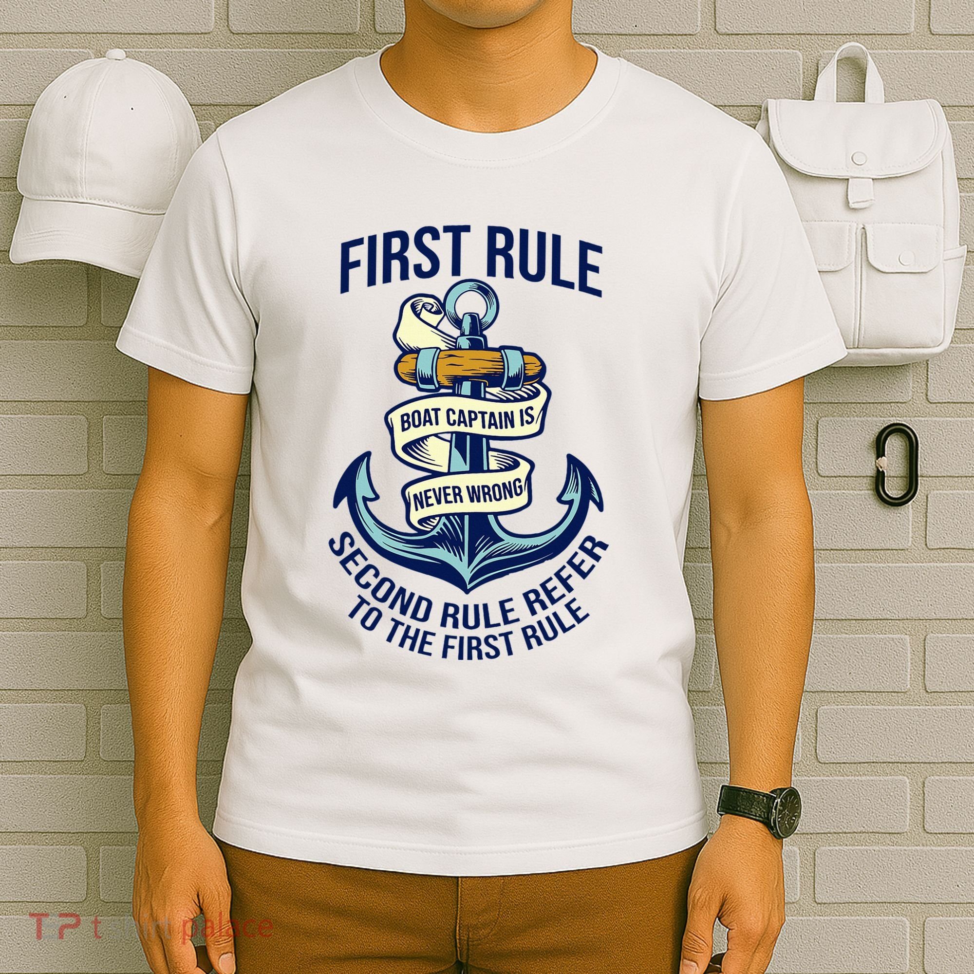 Boat Captain Sailor Seaman Seafarer Maritime Anchor T-Shirt