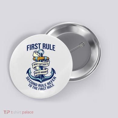 Boat Captain Sailor Seaman Seafarer Maritime Anchor Button