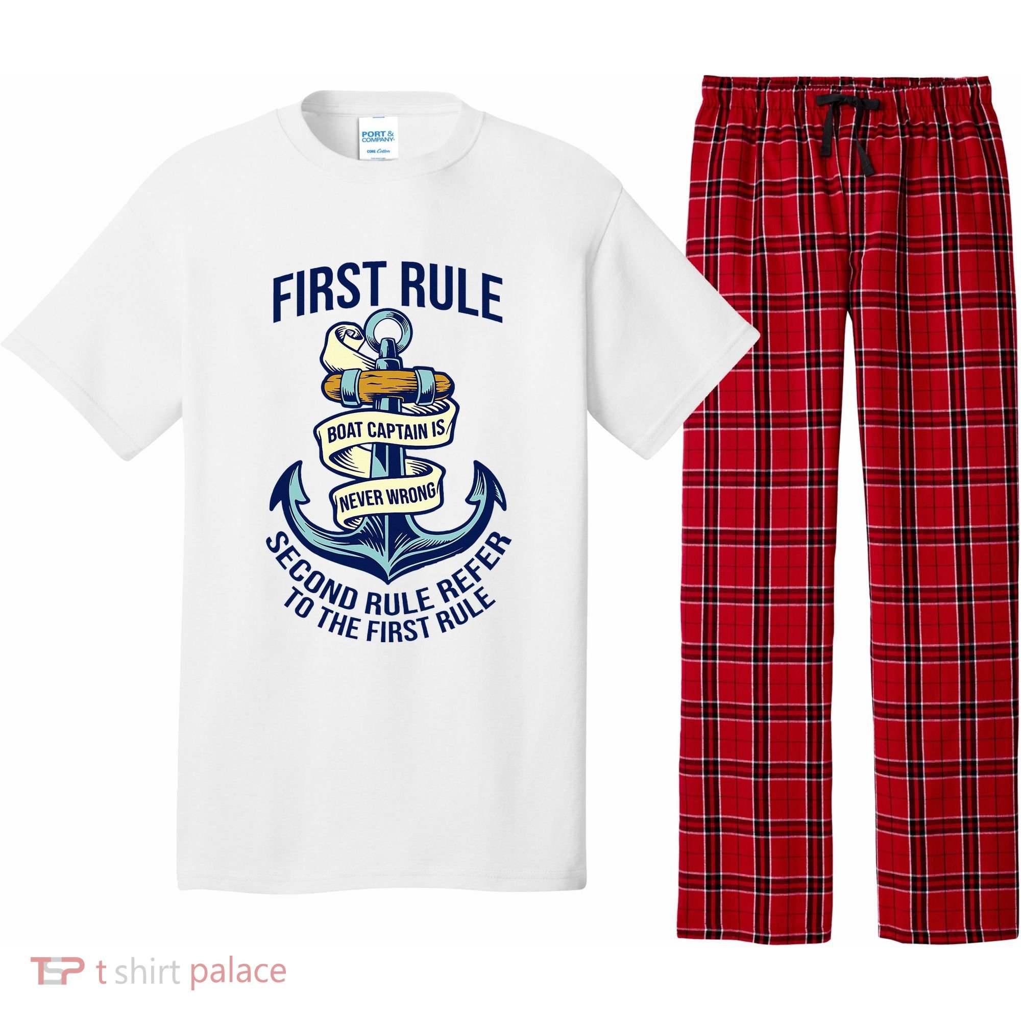 Boat Captain Sailor Seaman Seafarer Maritime Anchor Pajama Set