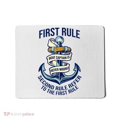 Boat Captain Sailor Seaman Seafarer Maritime Anchor Mousepad