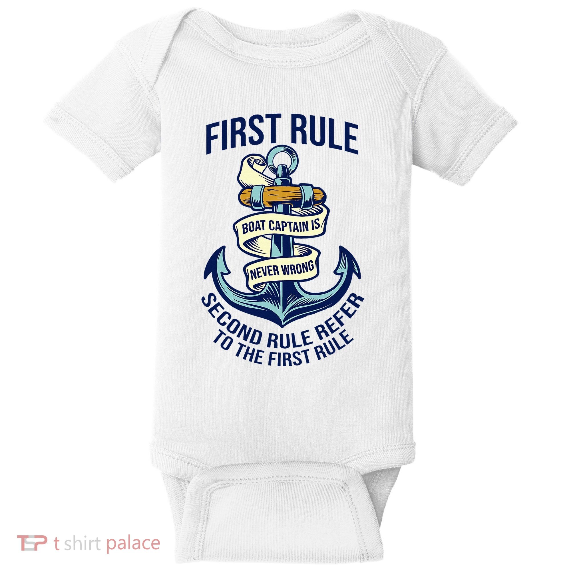 Boat Captain Sailor Seaman Seafarer Maritime Anchor Baby Bodysuit