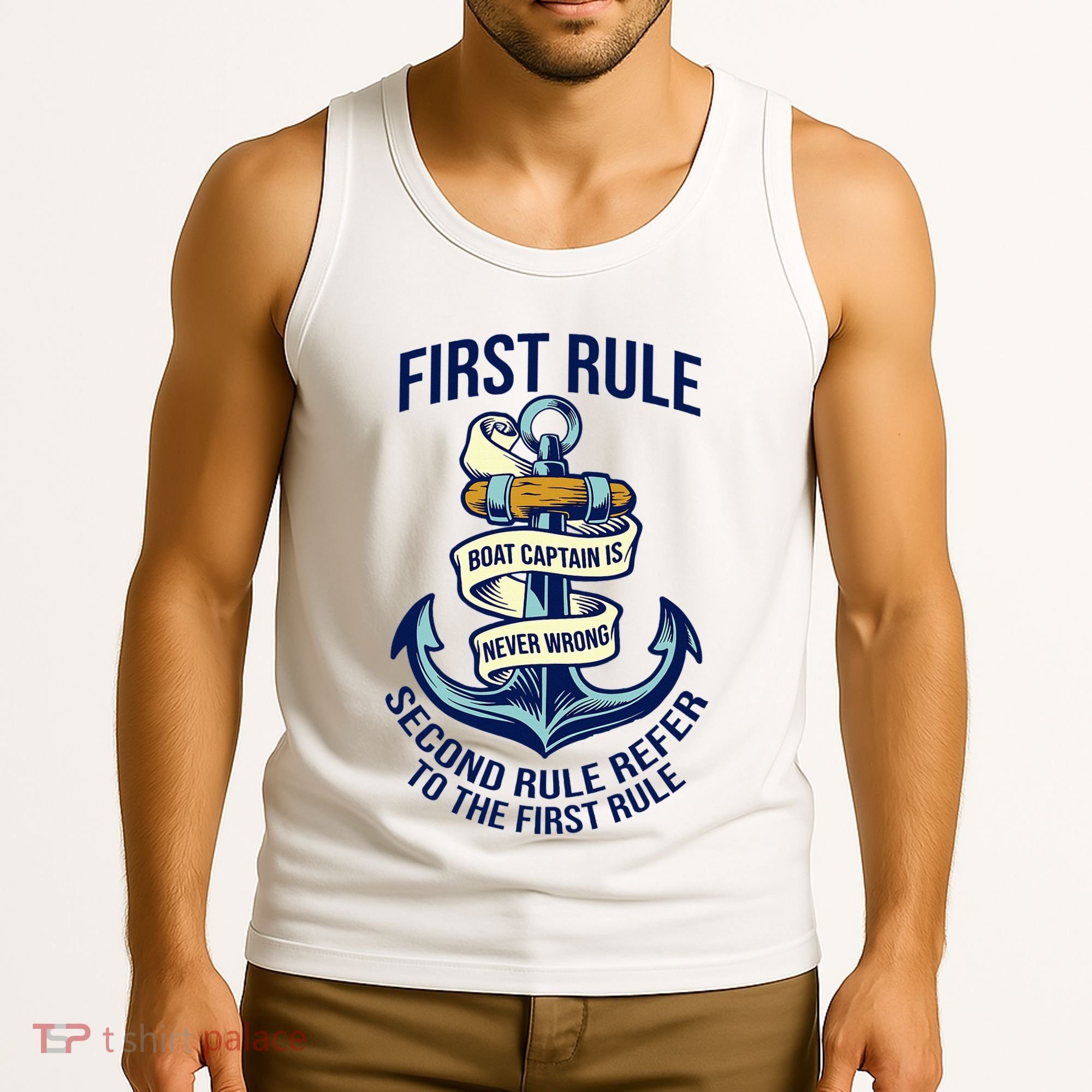 Boat Captain Sailor Seaman Seafarer Maritime Anchor Tank Top