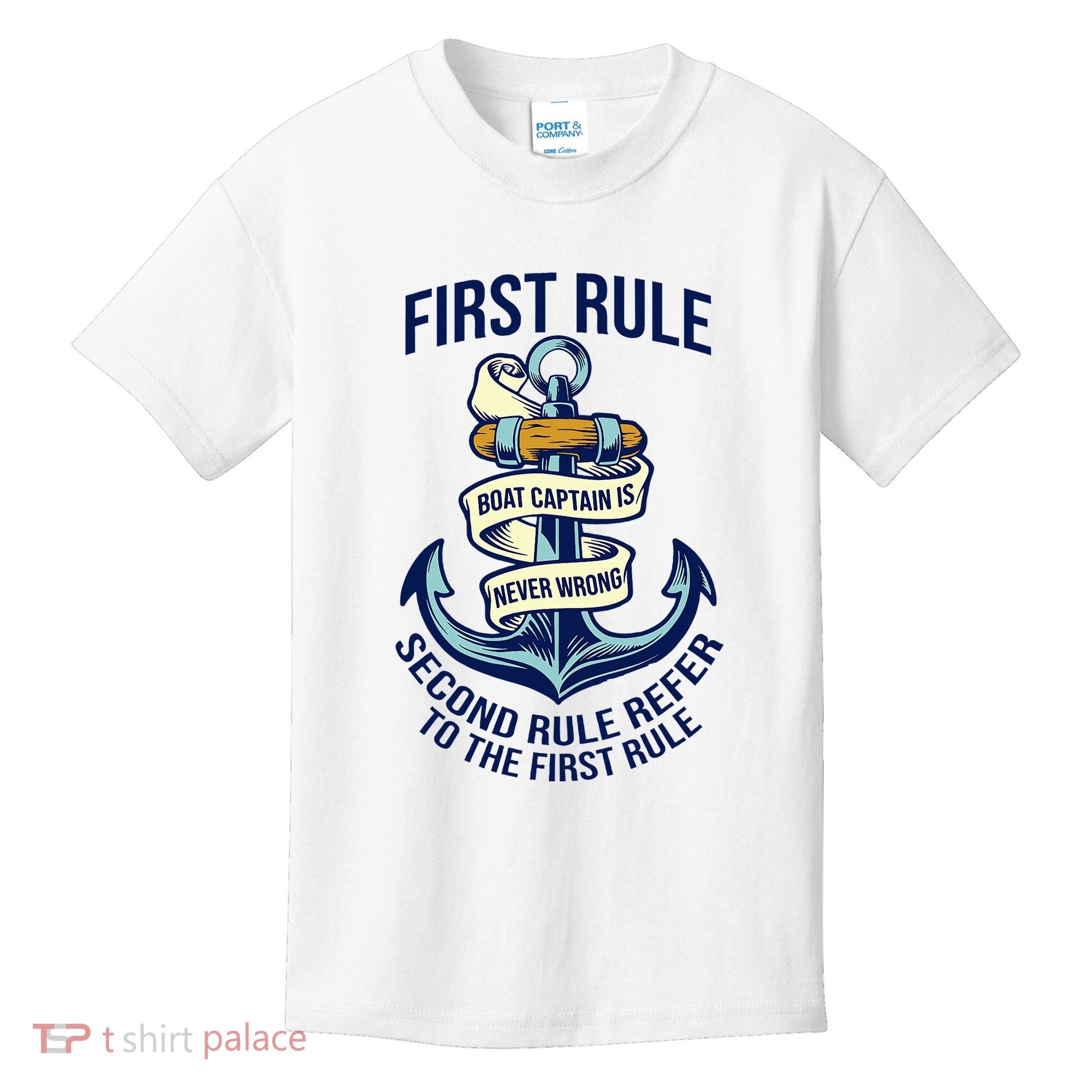 Boat Captain Sailor Seaman Seafarer Maritime Anchor Kids T-Shirt