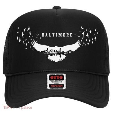 Baltimore City Skyline Inside Raven Silhouette Hat