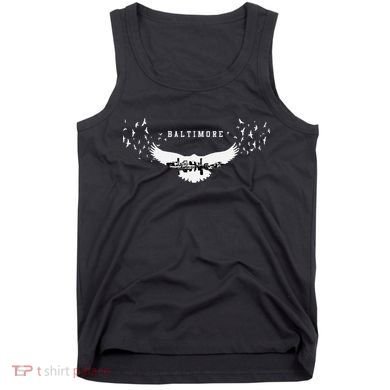 Baltimore City Skyline Inside Raven Silhouette Tank Top