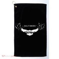 Baltimore City Skyline Inside Raven Silhouette Golf Towel thumb 0