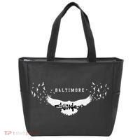 Baltimore City Skyline Inside Raven Silhouette Tote Bag thumb 0