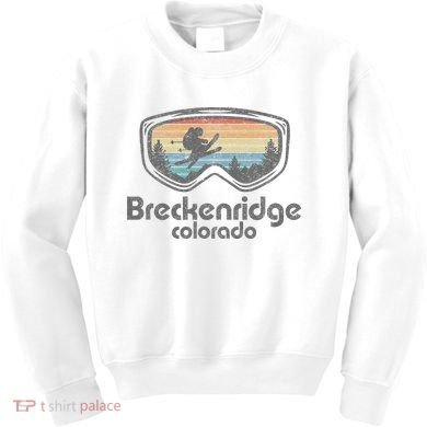 Breckenridge Colorado Ski Mountain Skiing Kids Sweatshirt