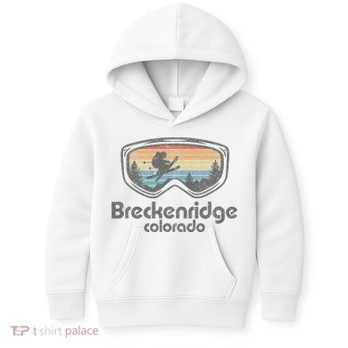 Breckenridge Colorado Ski Mountain Skiing Kids Hoodie