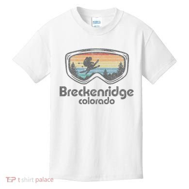 Breckenridge Colorado Ski Mountain Skiing Kids T-Shirt