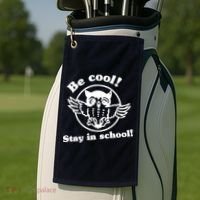 Be Cool Stay In School Golf Towel thumb 2