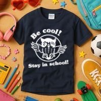 Be Cool Stay In School Kids T-Shirt thumb 3