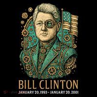 Bill Clinton Steam Punk Retro President Backpack thumb 2