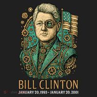 Bill Clinton Steam Punk Retro President Tumbler thumb 3
