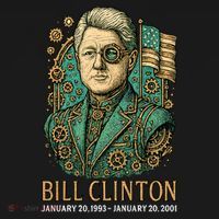 Bill Clinton Steam Punk Retro President Ornament thumb 1