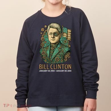 Bill Clinton Steam Punk Retro President Women's Sweatshirt