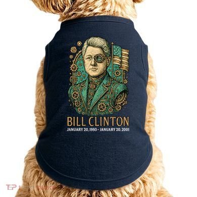 Bill Clinton Steam Punk Retro President Doggie Tank