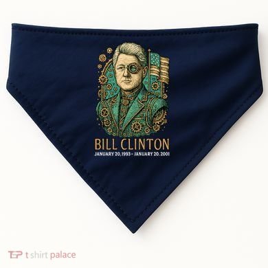 Bill Clinton Steam Punk Retro President USA-Made Doggie Bandana