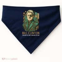 Bill Clinton Steam Punk Retro President USA-Made Doggie Bandana thumb 0