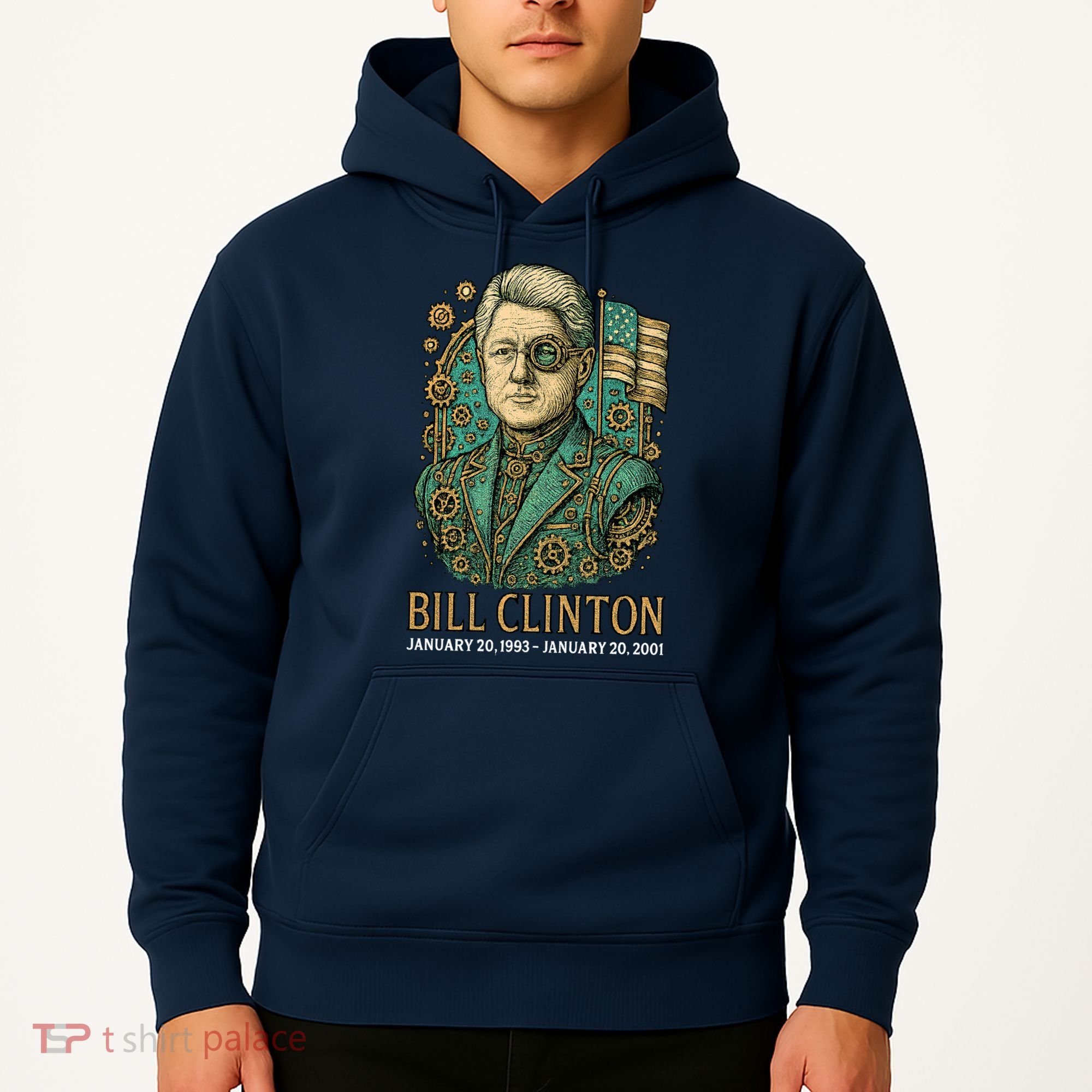 Bill Clinton Steam Punk Retro President Hoodie