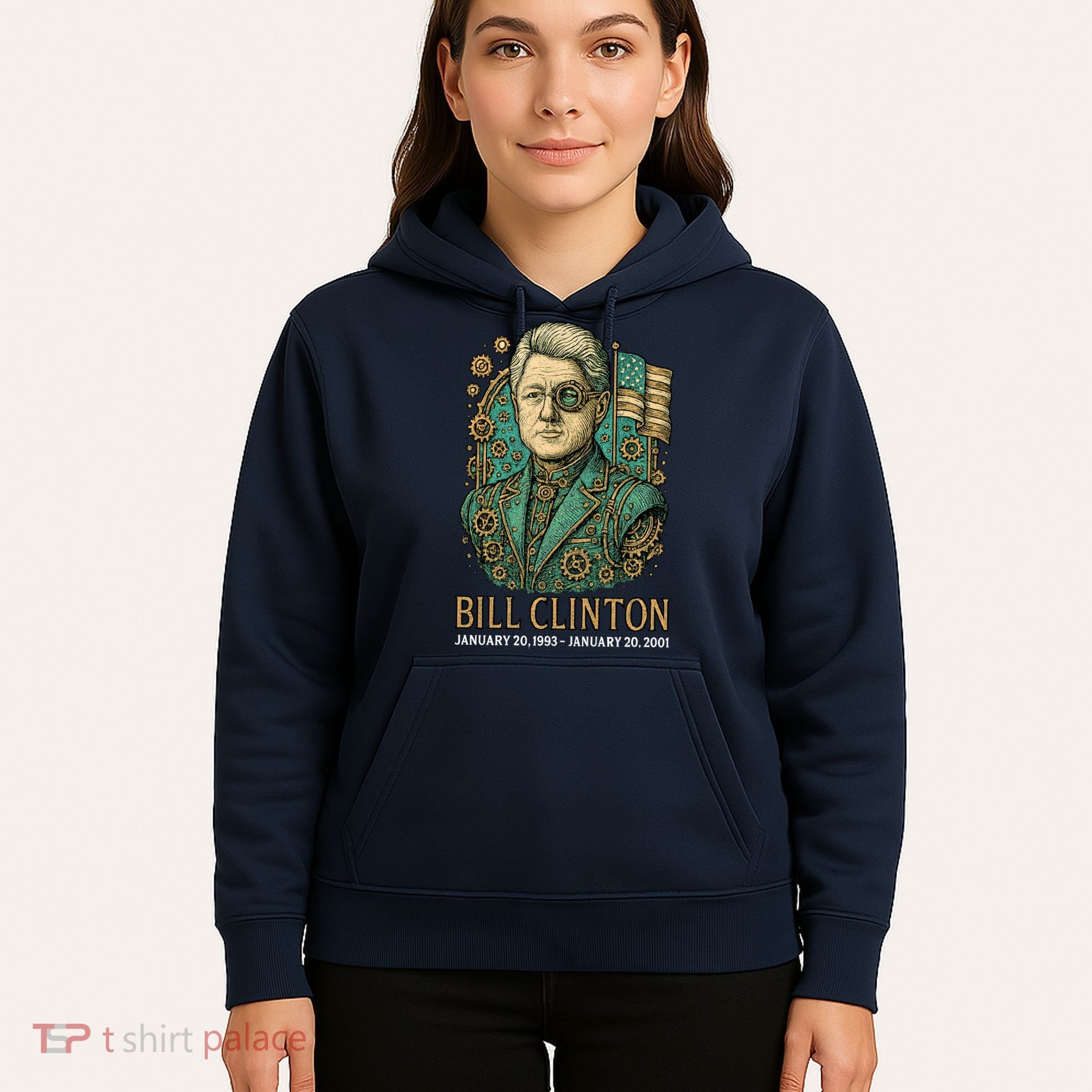 Bill Clinton Steam Punk Retro President Hoodie