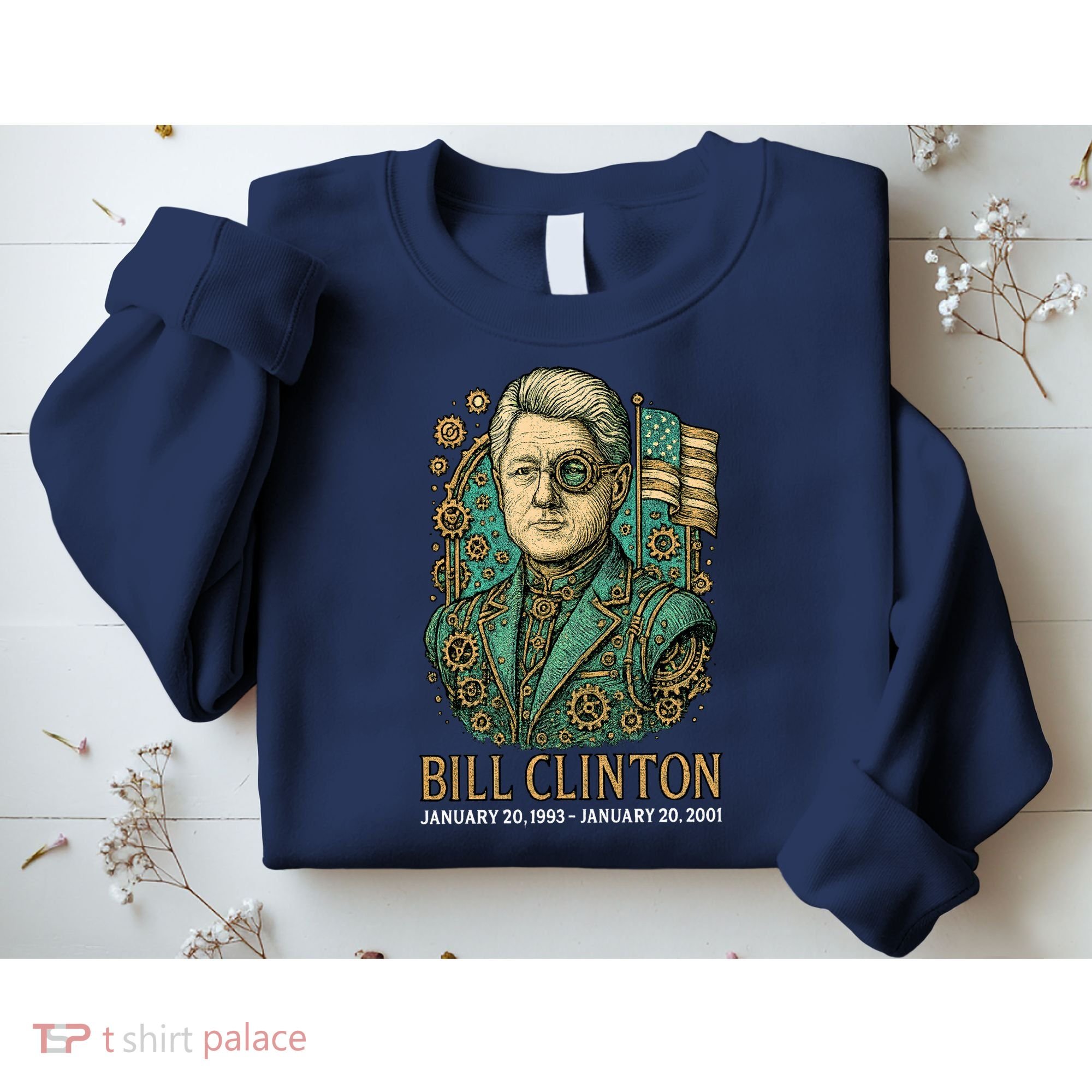 Bill Clinton Steam Punk Retro President Sweatshirt