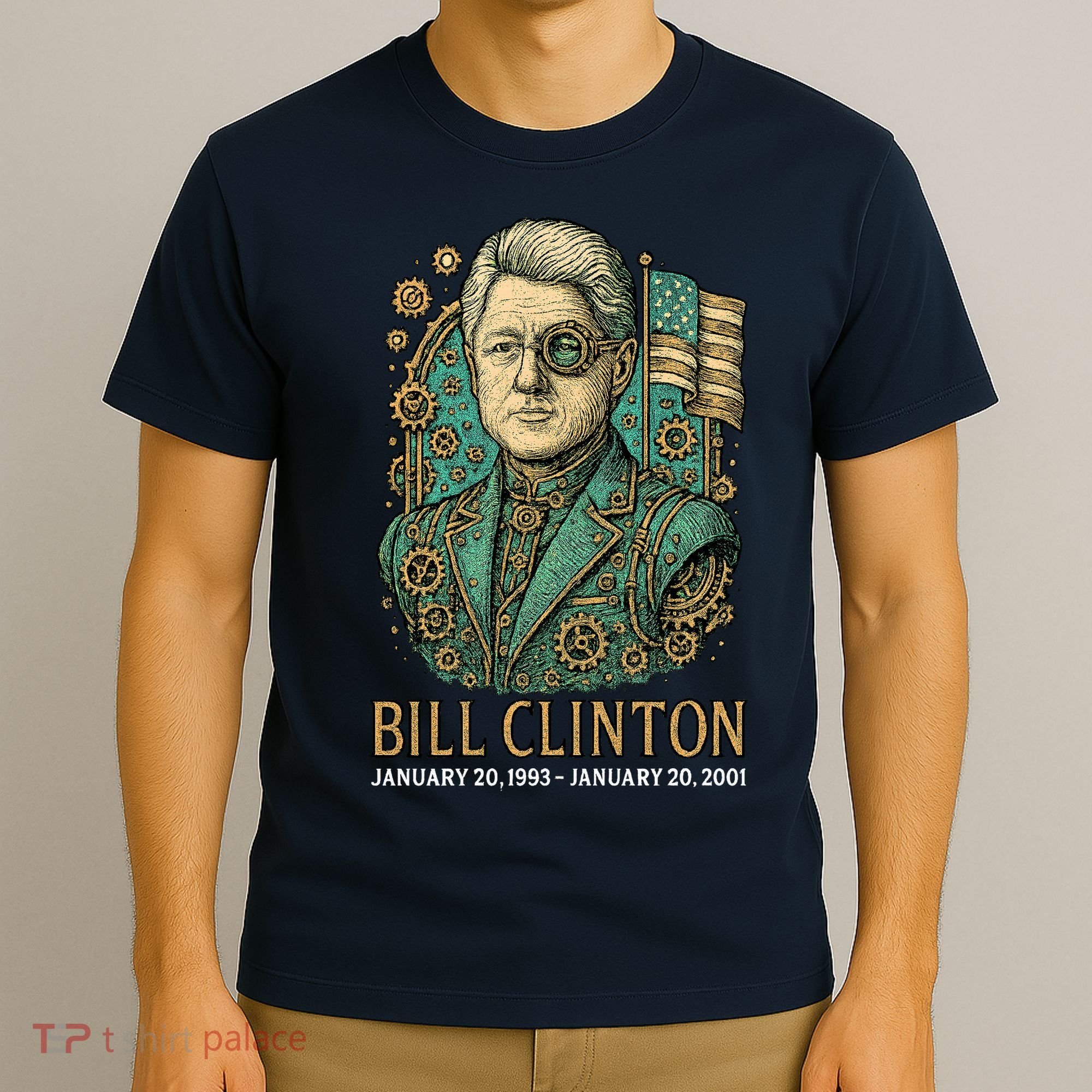 Bill Clinton Steam Punk Retro President T-Shirt