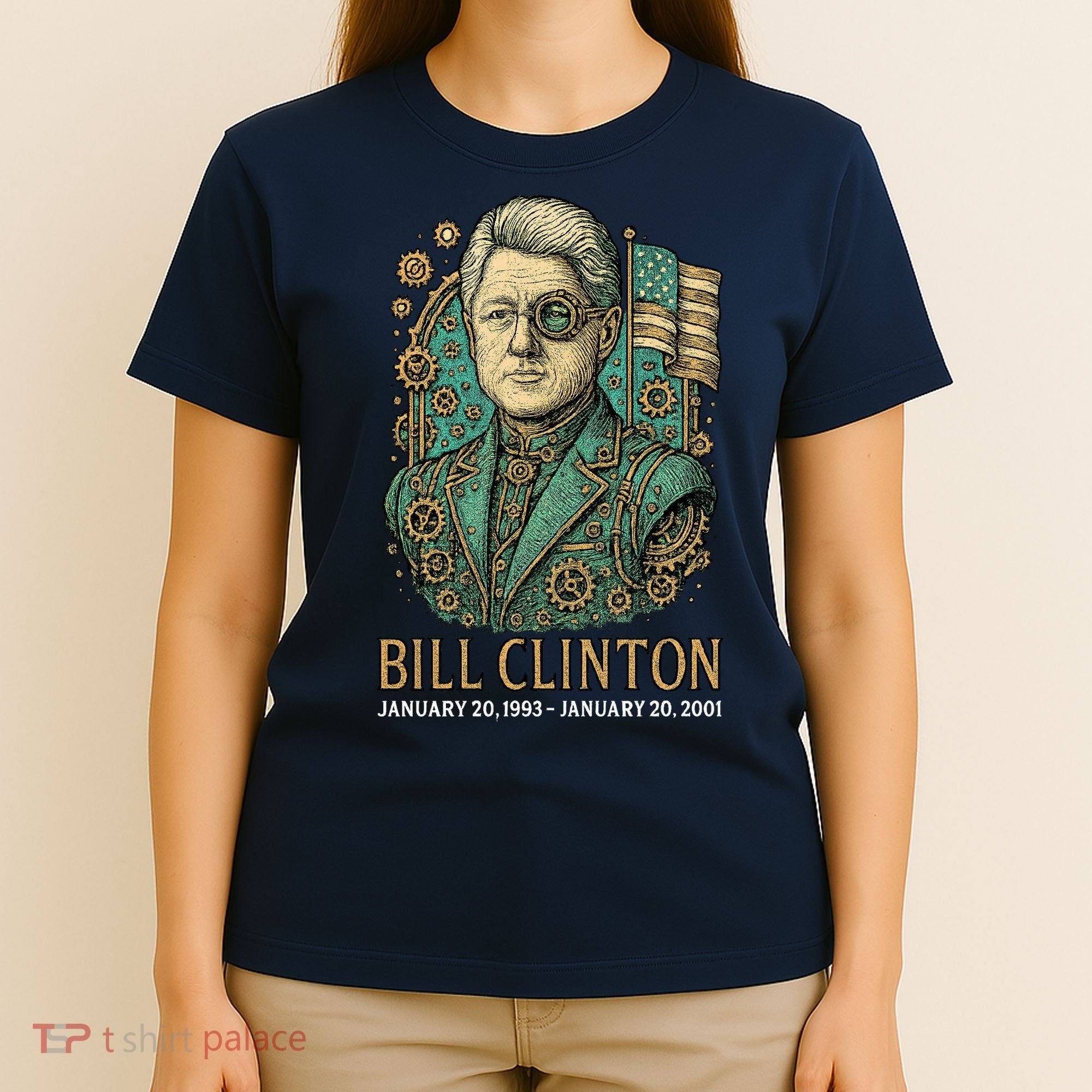 Bill Clinton Steam Punk Retro President T-Shirt