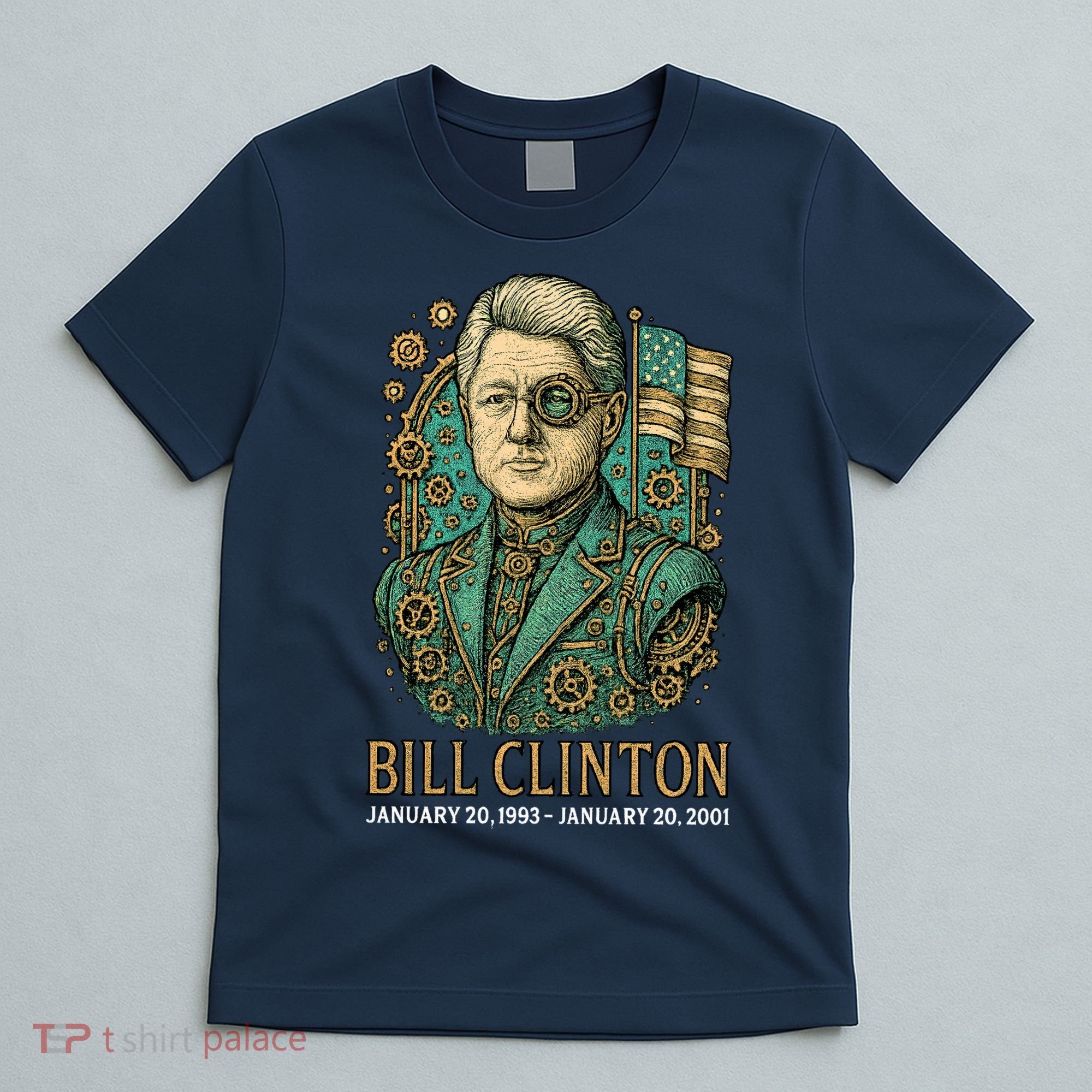 Bill Clinton Steam Punk Retro President T-Shirt