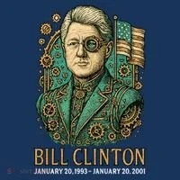 Bill Clinton Steam Punk Retro President Bucket Hat thumb 4
