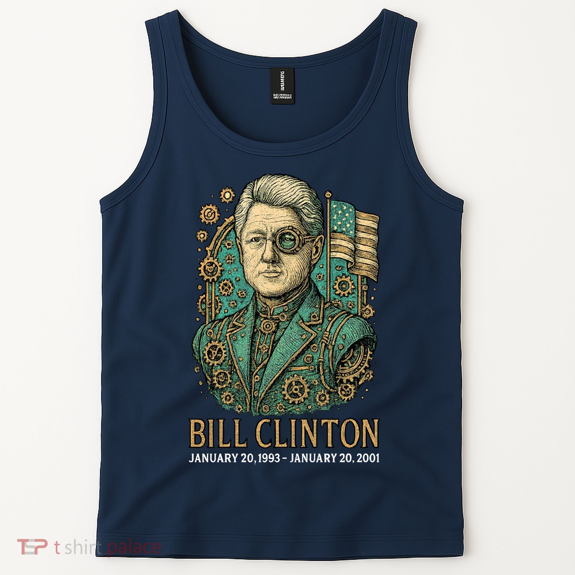 Bill Clinton Steam Punk Retro President Tank Top