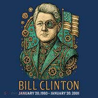 Bill Clinton Steam Punk Retro President Tank Top thumb 6