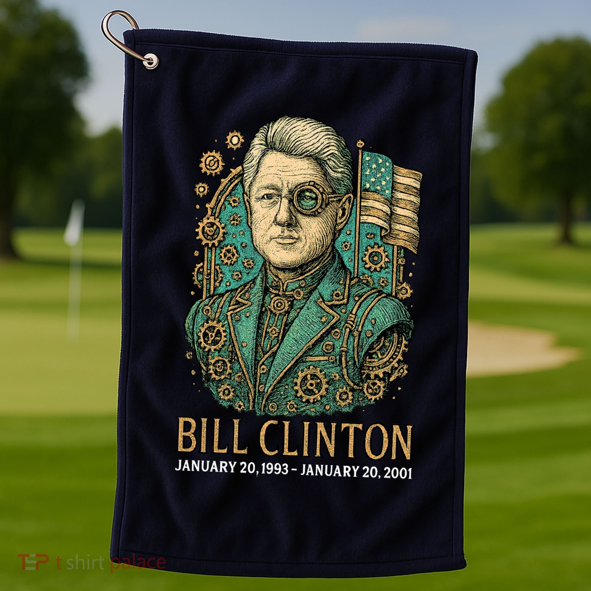 Bill Clinton Steam Punk Retro President Golf Towel