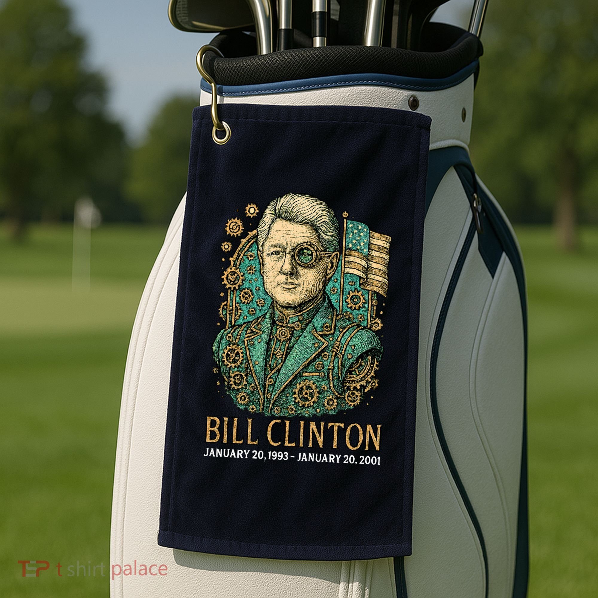 Bill Clinton Steam Punk Retro President Golf Towel