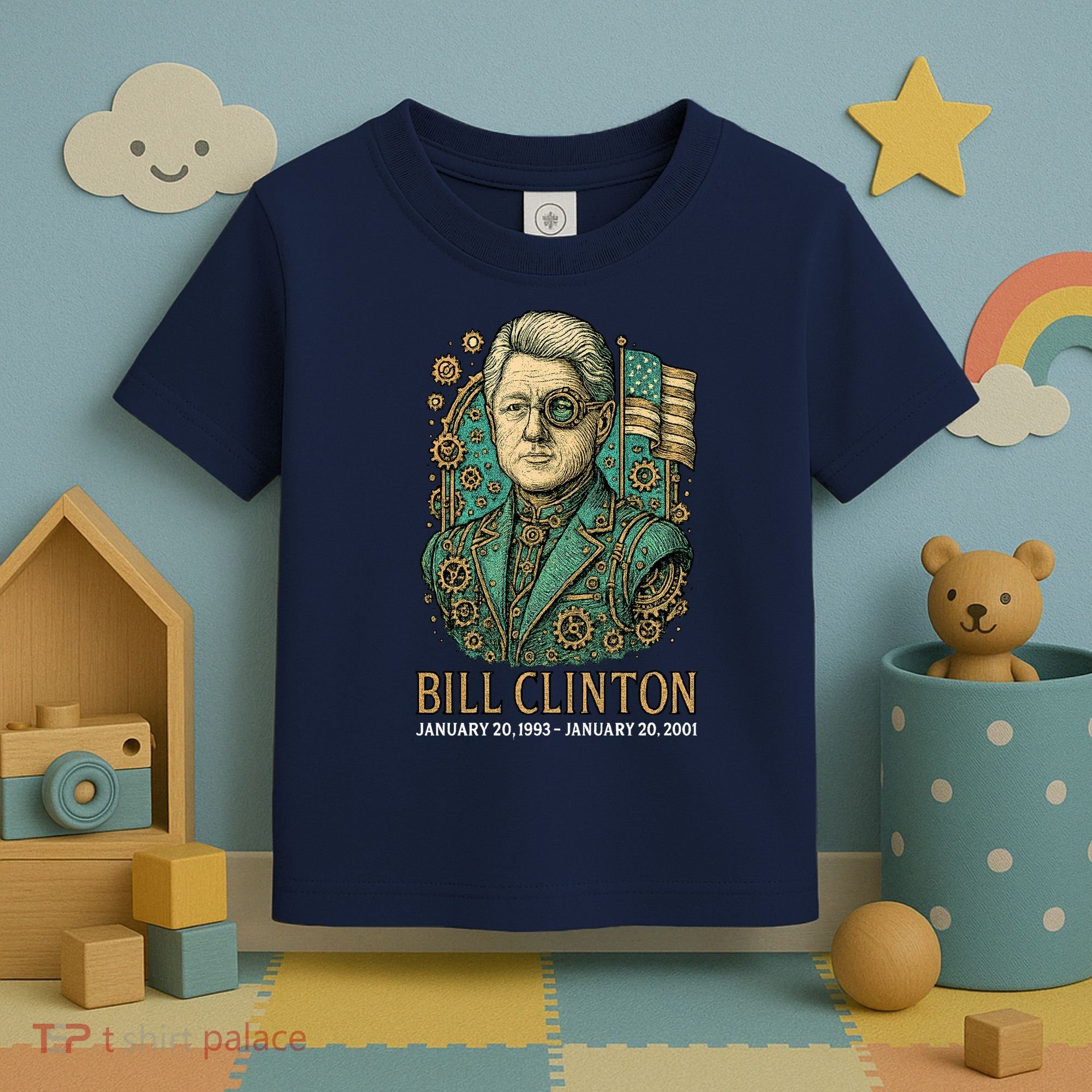 Bill Clinton Steam Punk Retro President Toddler T-Shirt