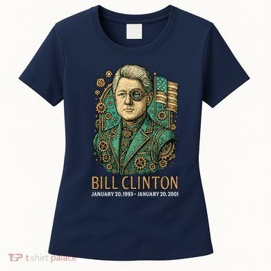 Bill Clinton Steam Punk Retro President Women's T-Shirt