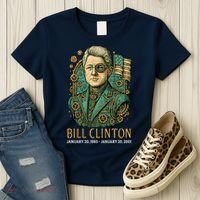 Bill Clinton Steam Punk Retro President Women's T-Shirt thumb 3