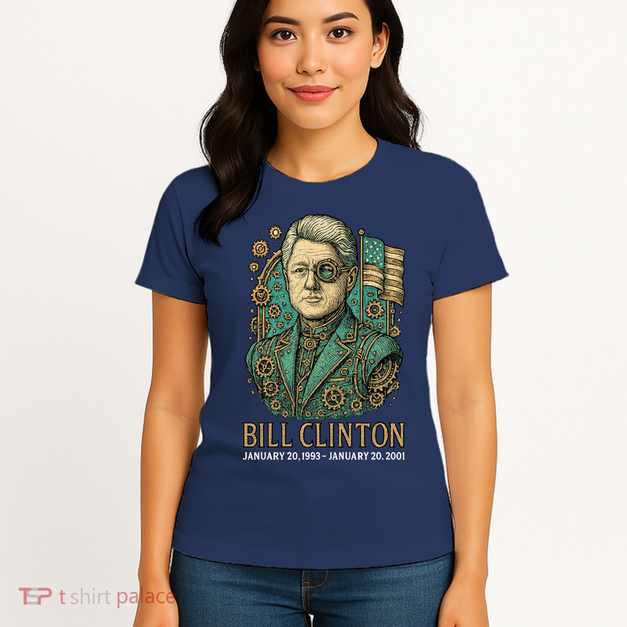 Bill Clinton Steam Punk Retro President Women's T-Shirt