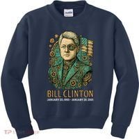 Bill Clinton Steam Punk Retro President Kids Sweatshirt thumb 0