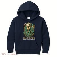 Bill Clinton Steam Punk Retro President Kids Hoodie thumb 0