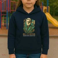 Bill Clinton Steam Punk Retro President Kids Hoodie thumb 3
