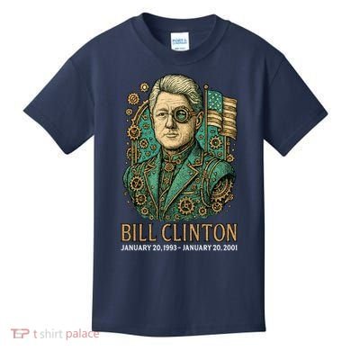 Bill Clinton Steam Punk Retro President Kids T-Shirt