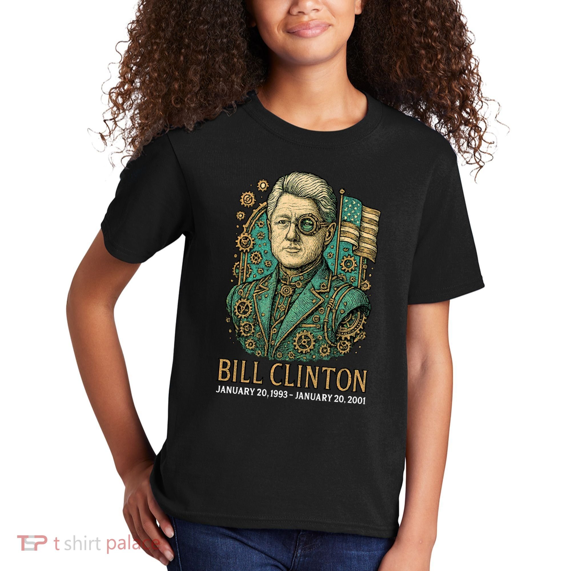 Bill Clinton Steam Punk Retro President Kids T-Shirt