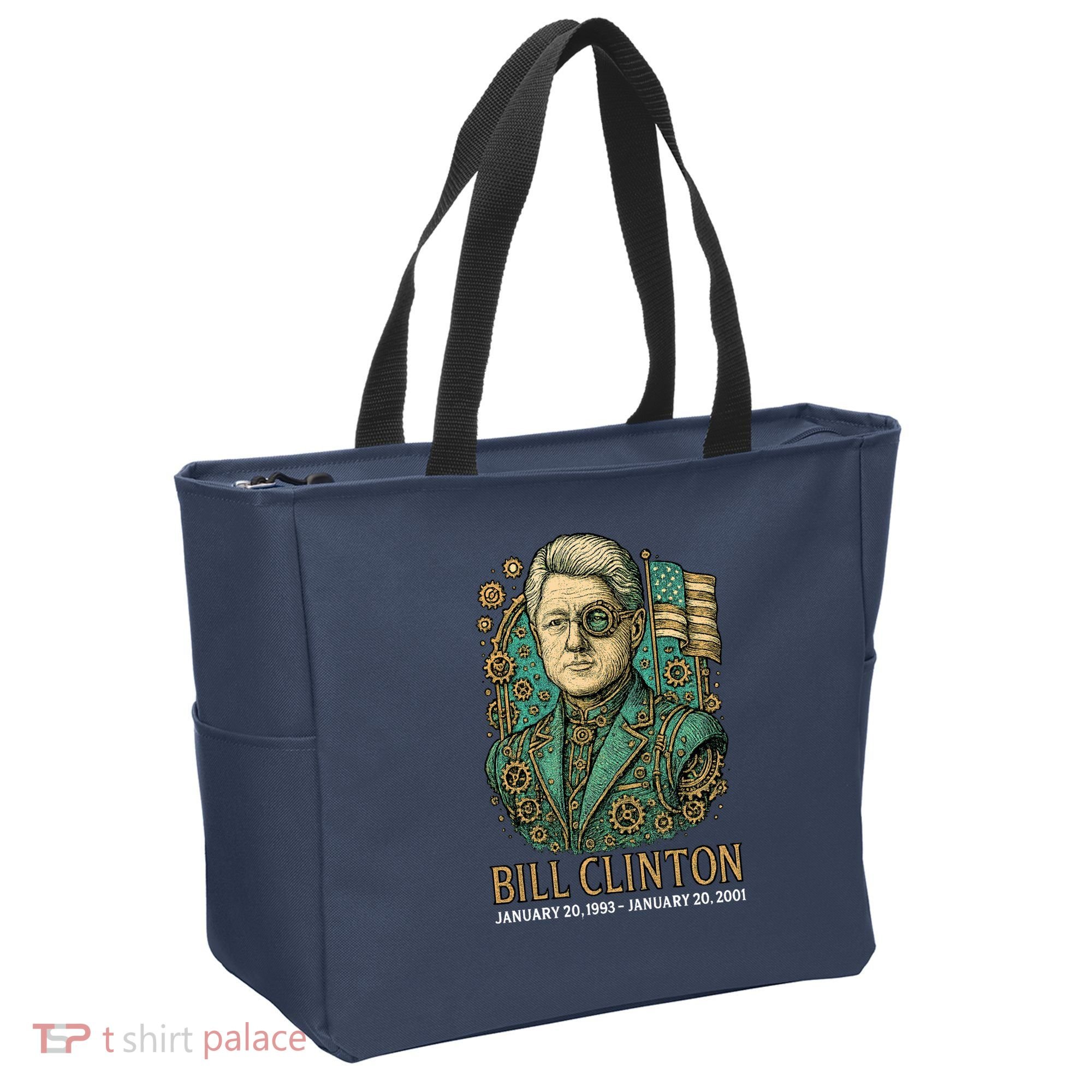 Bill Clinton Steam Punk Retro President Tote Bag